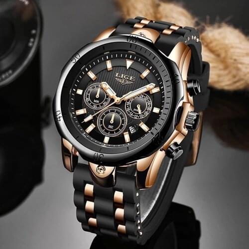 2020 Brand LIGE Green Water Ghost Luxury Mens Watch Waterproof Date Clock mens Watches Men Quartz Wristwatch Relogio Masculino