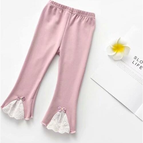 Spring Autumn Baby Leggings Newborn Baby Girl Leggings Cotton Pants Trousers Lace Ruffles toddler Kids Clothing cute pants