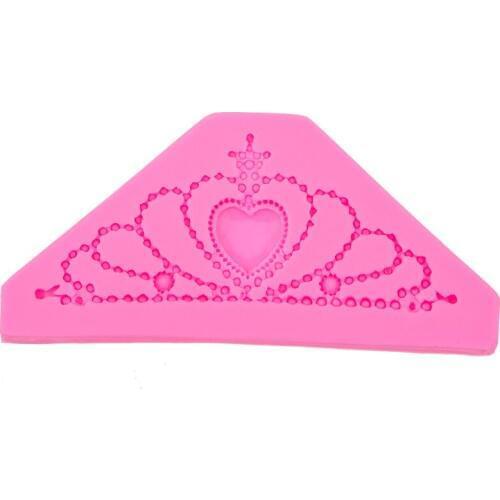 Eco-friendly Heart diamond crown fondant polymer clay silicone mold DIY cake decoration tools fondant mould F0531