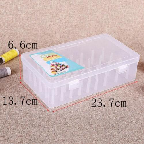 Large Thread Box Empty Transparent Storage Container Sewing Thread Holder Sewing 42 Spools Reels Sorting Thread Boxes Fast deliv
