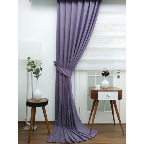 Petal Pleated Backdrop Curtain Soft Fabric Lilac 100x260 cm