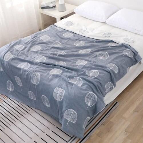 Pure Cotton Summer Soft Fluffy Single Queen Size Air Condition Cover Blanket Breathable Travel Sofa Sleeping Blankets Bedspread