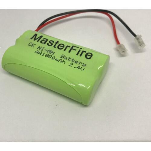 MasterFire 4PACK/LOT New Original Ni-MH AA 2.4V 1800mAh Ni-MH Rechargeable Battery Pack With Plugs For Cordless Phone Batteries