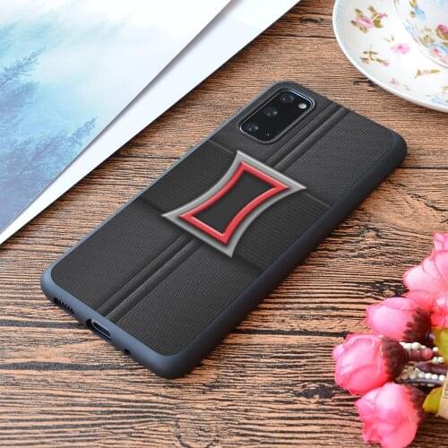 For Samsung Galaxy Black Widow Belt Buckle Print Soft Matt Phone Case