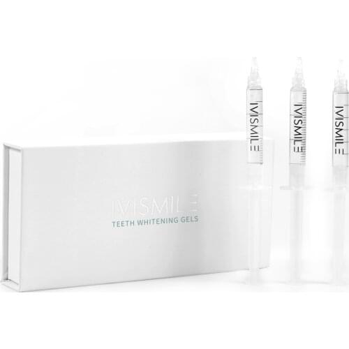 IVISMILE Teeth Whitening Gel Kit Dental Bleaching System Oral Gel 3ml Syringe Set Remove Plaque Stains Tooth Whitener Tools