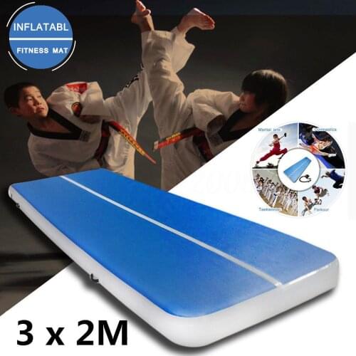 3x2M Inflatable Gym Mat Air Tumbling Track Gymnastics Cheer leading Pad Pump ATT