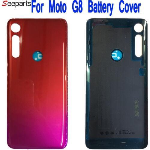 Original New For Motorola Moto G8 Back Cover Battery Cover For Moto G8 Back Rear Door Housing Case Panel