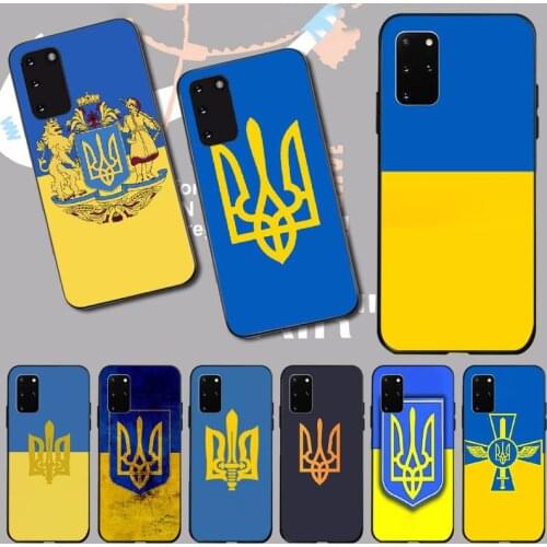 PENGHUWAN Ukraine Flag Soft black Phone Case for Samsung S20 plus Ultra S6 S7 edge S8 S9 plus S10 5G