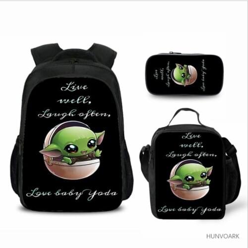 Childrens Schoolbag Mandalorian baby yoda Backpack For Primary School Comfortable Laptop Backpack Unisex 3D Cartoon Backpack