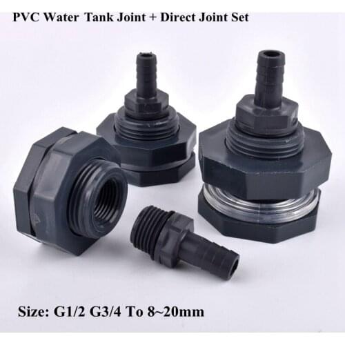 1/2" 3/4'' To 8~20mm UPVC Pagoda Direct Water Tank Connector Set Aquarium Fish Tank Joint Watering Irrigation System Hose Joints