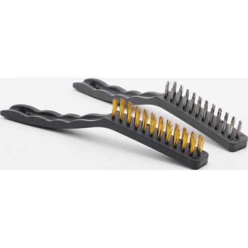 Dentist Tool Instrument 2Color Bur Cleaning Brass Wire Brush Flat