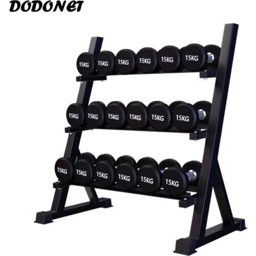 Dumbbell Rack Hexagonal Round Head Rubberized Electroplating Commercial Personal Training Studio Fitness Equipment