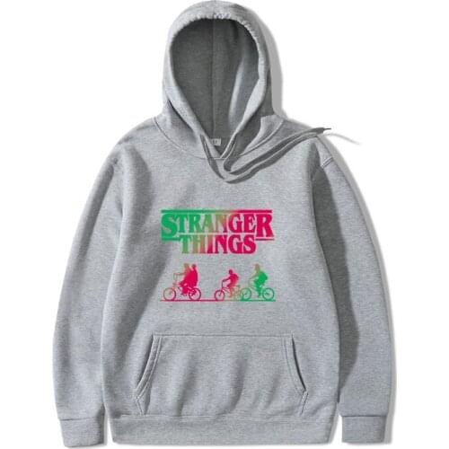 Black Grey Autumn Stranger Things Mens Hoodies Hoody Stranger Things Hooded Tops Mens Hoodie Women Streetwears