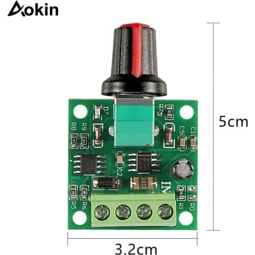 PWM DC Motor Governor 1.8V 3V 5V 6V 12V 2A Adjustable Speed Controller Regulation Switch 1803BK Variable Speed Pulse with Speed