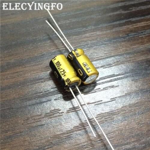 10pcs 100uF 25V NICHICON FW Series 6.3x11mm 25V100uF Audio Aluminum Electrolytic Capacitor