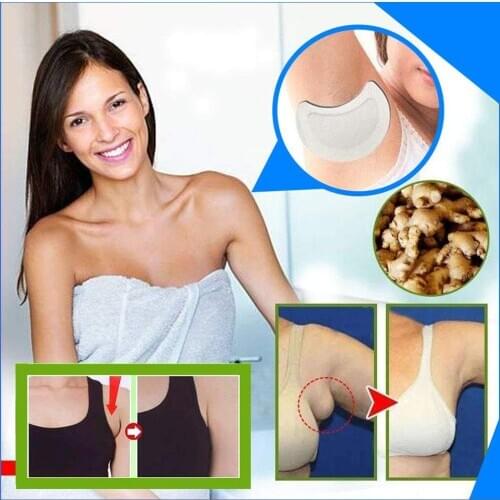 10Pcs Armpits Sweat Pads Herbal Detox Patches Blood Circulation Promotion Armpit Ear Adhesive Pads