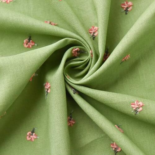 130cm -135cm Width Cotton and Linen Three-Dimensional Flower Embroidered Fabric For DIY Hnadmade Cushion
