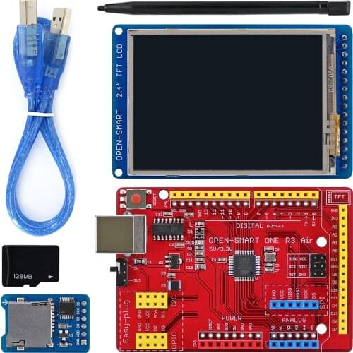 2.4 Inch TFT LCD Display Kit 240x320 Touch Screen Breakout Board + Easy-plug Air Board + Micro SD Module Compatible for Arduino