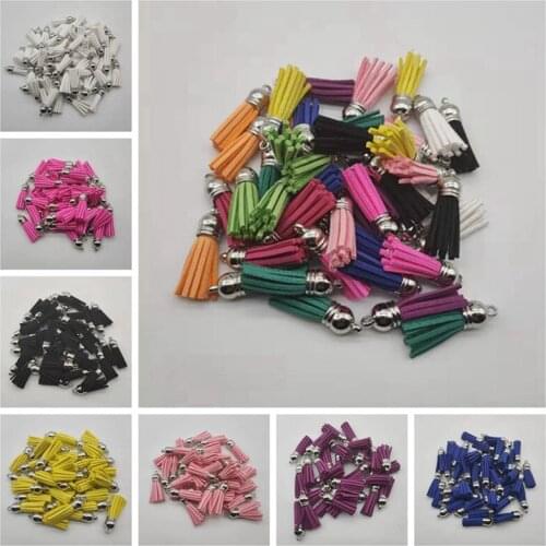 38mm (10 / batch) Purl Lace DIY Jewelry Keychain Phone Belt Pendant Tassel Retro Leather Tassel Earrings