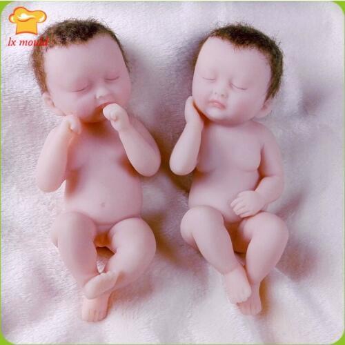 LXYY 3 D baby boy girl mold silicone mold chocolate fondant cake decoration pressing mold