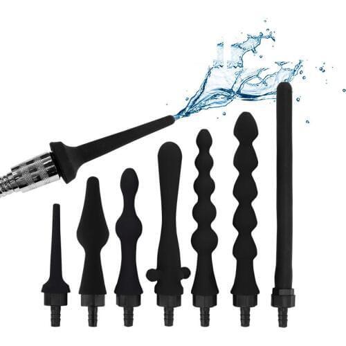 Anal Vaginal Silicone Douche Nozzle Enema Tool For Anal Cleaning And Vaginal Rinse Enemator for Men and Women with Masturbation