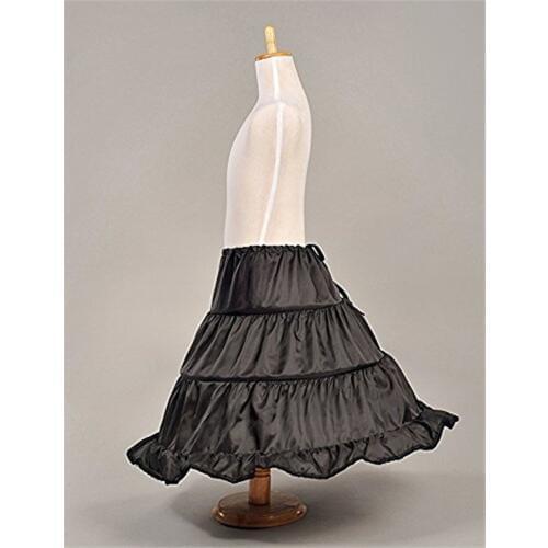 White/Black Girls Petticoat Crinoline 3 Hoops Underskirt For Flower Girl Dress Petticoats For Wedding Accessory