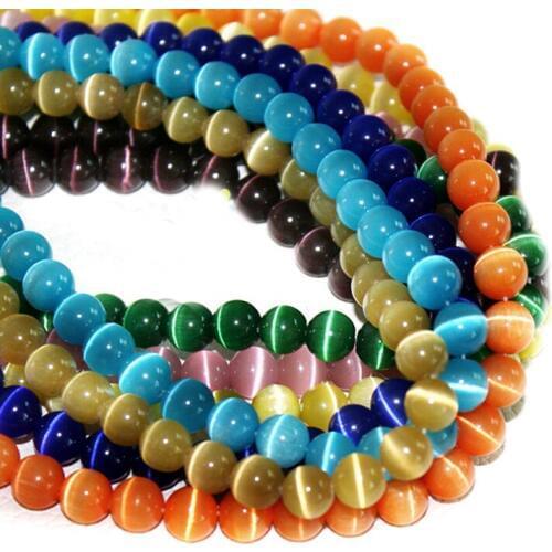 Hot Selling 195pcs/lot A Grade 4mm9Colors Available Green Round Cat Eye Loose Spacer Stone Beads for jewelry making CN-BBB001