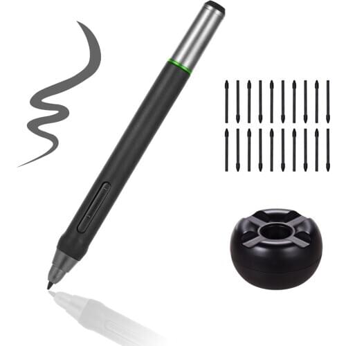 Digital Pen 8192 Levels Pressure Battery-Free Stylus Pen with 20pcs Pen Nips Pen Holder for BOSTO BT-16HDT/BT-16HDK/BT-16HD