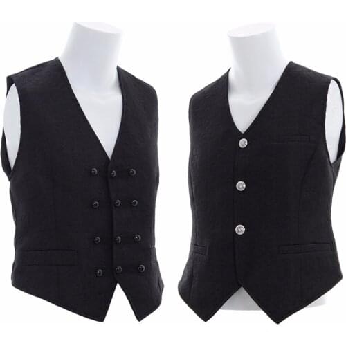 Cosplaydiy Mens Romeo Stage Tuxedo Gothic Vest Cinderella Prince Waistcoat 18th Century England Elegant Knight Jacket L0516