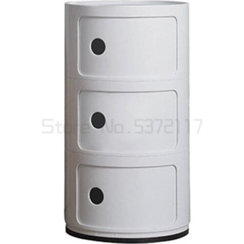 Household multi-layer free assembly multi-functional storage cabinet plastic cabinet creative round bathroom storage cabinet