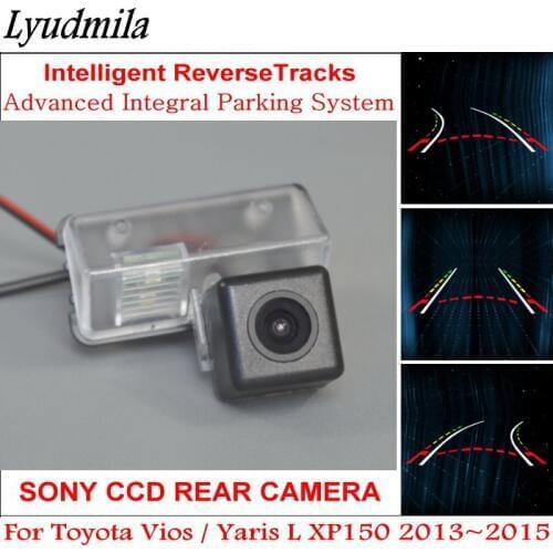 Lyudmila Car Backup Rear View Reverse Camera FOR Toyota Vios / Yaris L XP150 2013~2015 Car Parking Lines Intelligent Tracks