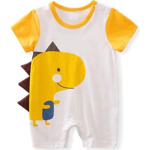 Summer Newborn Baby Boy Girl Rompers Clothes Cute Animal Dinosaur Onesie Kids Jumpsuit Infant Cotton Outfit Toddler Costume 0-2Y