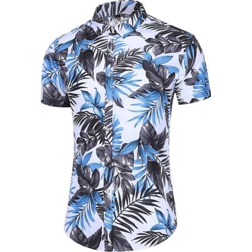 Summer fashion design and color pattern thin short sleeves inch clothes men night field personality flowery color leisurely flow