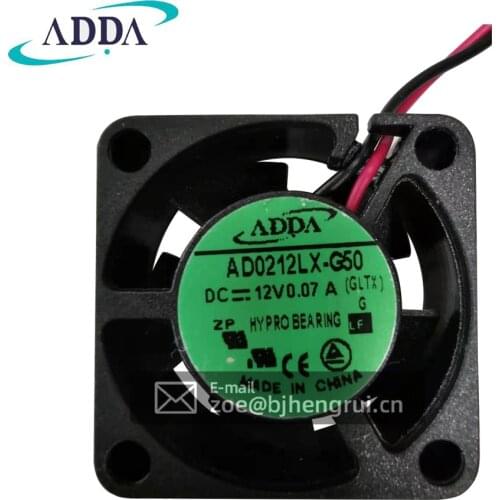 ADDA AD0212LX-G50 Micro DC Fan 12V 25mm Hypro Bearing Type Mini Compact Wire Leads Cooling Fans
