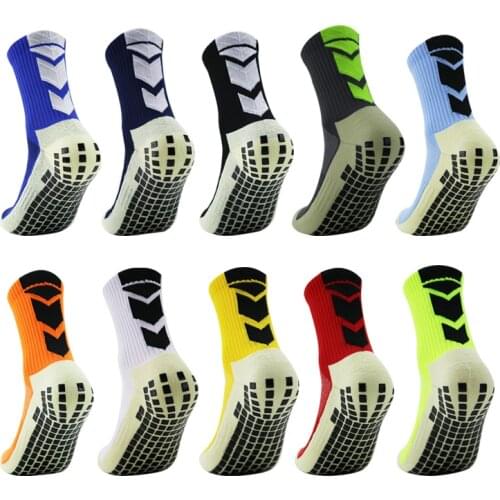 10 Colors Anti Slip Non Slip Suction Grip Football Socks Cotton Sport Cycling Running Riding Socks Size 38-44
