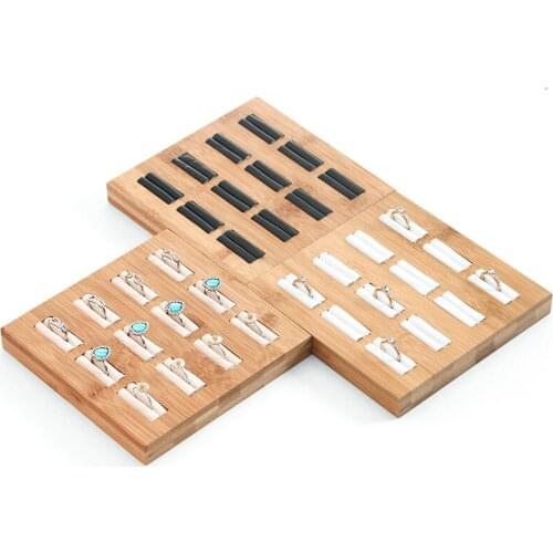 New High-end Wooden Jewelry Display Ring Earrings Display Holder Jewelry Stand Holder For Women Wedding Jewelry Organizer Tray