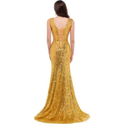 2021 Dress Evening Dress New Sequined Fishtail Long Banquet Dress Elegant And Noble Temperament