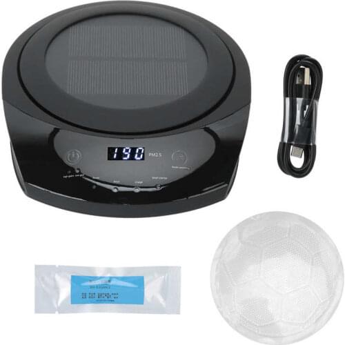 Ozonizador Car Negative Ion Air Purifier Household Smart Aromatherapy Air Cleaner Black (Solar Panel) Home Appliance