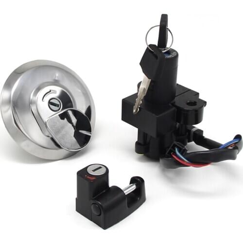 Motorcycle Ignition Switch Fuel Gas Tank Cap Cover Seat Lock Key Set Kit For Honda CLR125 City Fly 1998 XR125L 35010-KFT-620