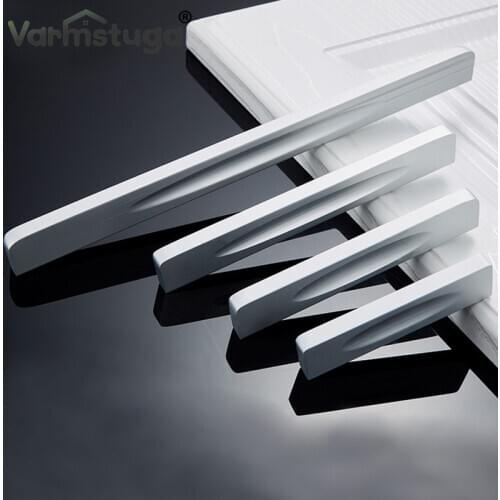 VARMSTUGA 64mm/96mm/128mm Aluminium Alloy Cabinet Handles Kitchen Knob Door Pull Handle Drawer Pulls Modern Cupboard Knobs