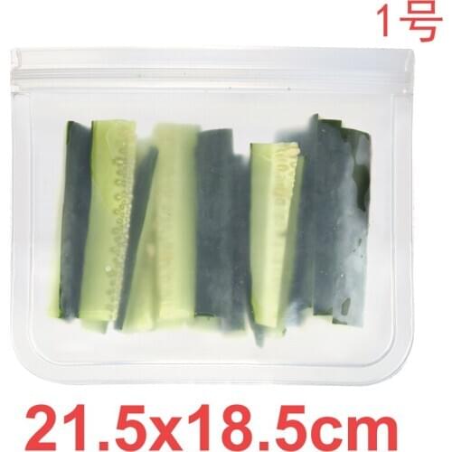 Silicone Food Storage Container, Leak-Proof Container Reusable Refrigerator Food Storage Fresh-Keeping Bag Self-Sealing Food Bag