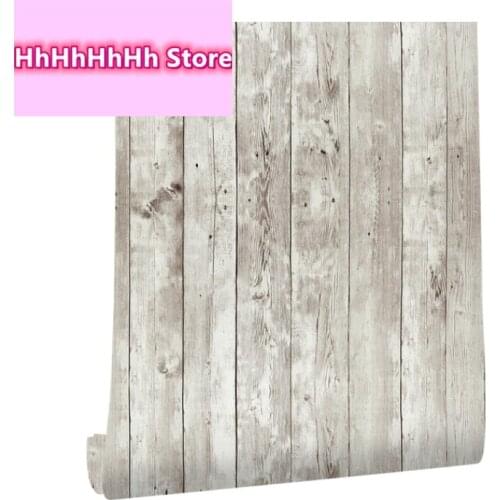 Vintage Wood Peel And Stick Waterproof Wallpaper Self-Adhesive Removable DoorCabinet Renovation Sticker Home Decoration Paper
