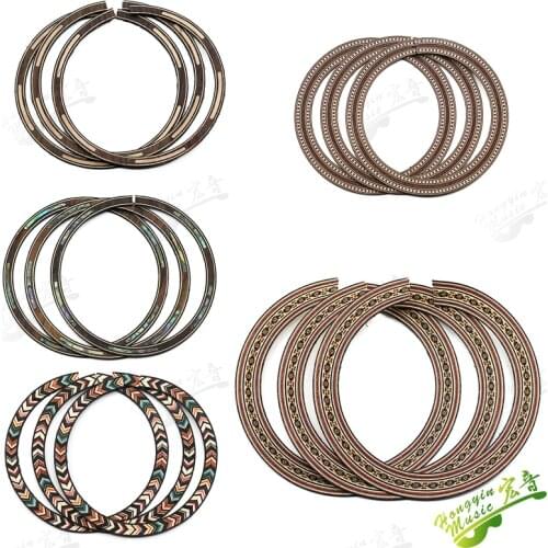 Ukulele Small Four-string Guitar Sound Hole Circle Rosewood Maple Abalone Color Shell Mosaic Caliber Pattern Ukulele Accessories