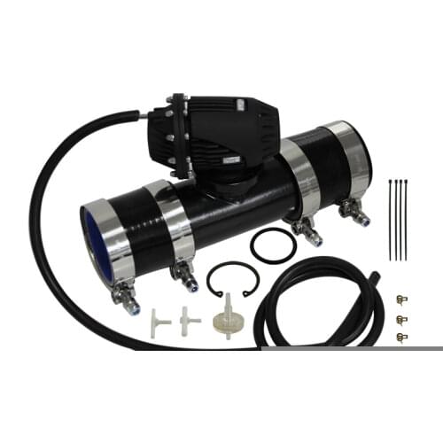 SSQV Blow Off Valve SQV4 BOV + 2" / 2.25" / 2.36" Alloy Flange Adapter Pipe Kit Black