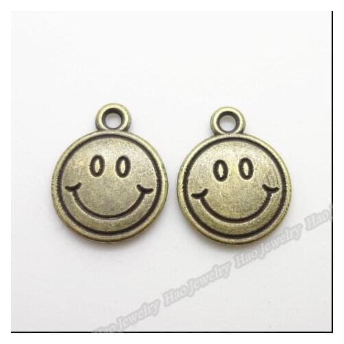 20pcs Vintage Ancient Smile zinc alloy charms pendant suitable for DIY Bracelet Necklace metal jewelry accessories