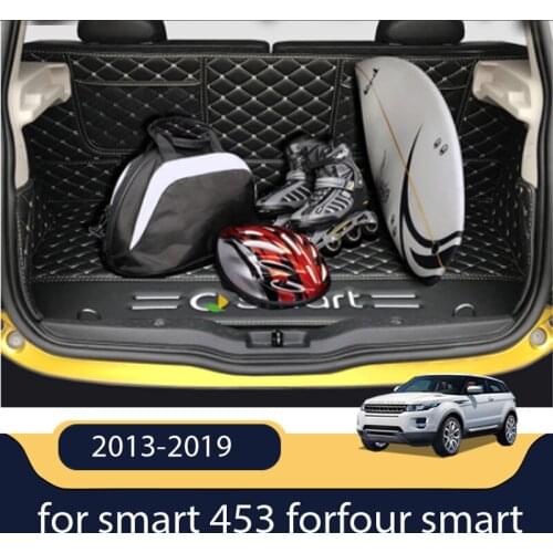 Waterproof leather material Car rear mat trunk for smart 453 forfour smart 2013 2014 2015 2016 2017 2018 2019