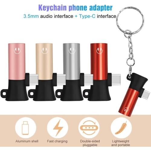 High quality 2 in 1 Type C Adapter 3.5mm Headphone Audio Charging Adapter USB C Splitter for P20 Mate 10 Pro