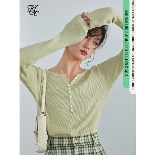 FANSILANEN Multicolor slim spring knitted sweater Women long sleeve casual black pullover top Female sexy button up white jumper