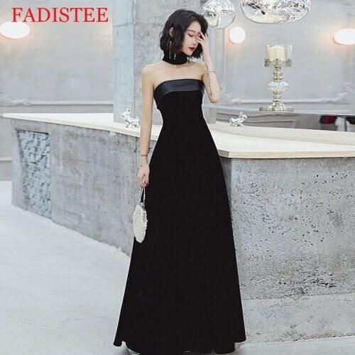 High-end Velour Sexy Strapless Prom Party Evening Dresses Vestido De Noiva Simple Robe De Soiree вечерние платья