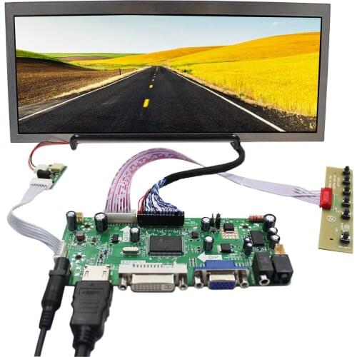LCD Screen 10.3" HSD123KPW1-A30/HSD123KPW2-D10 1920X720 LCD Display Monitor with HD MI DVI VGA AUDIO LCD Controller Board